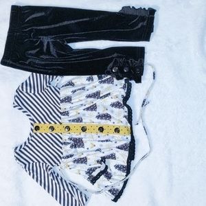 Cheeky Plum baby girl Christmas outfit, dress and pants, size 6-12 months